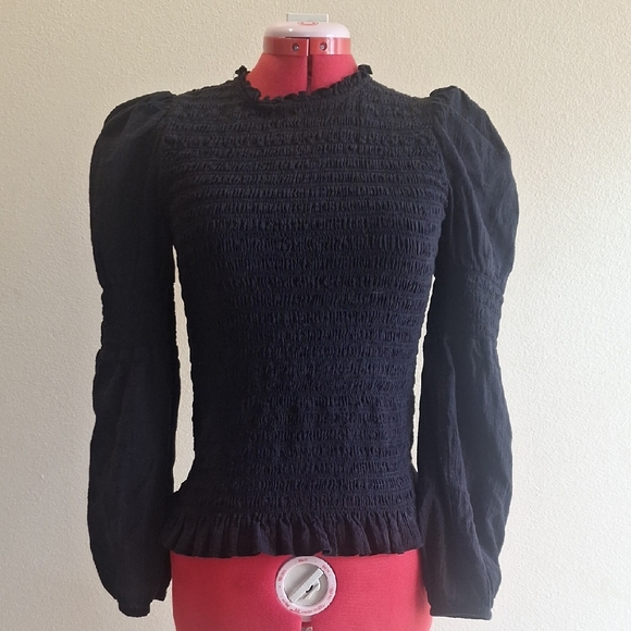 b. younq Tops - Cute Black Smocked Women's Top US Size 8